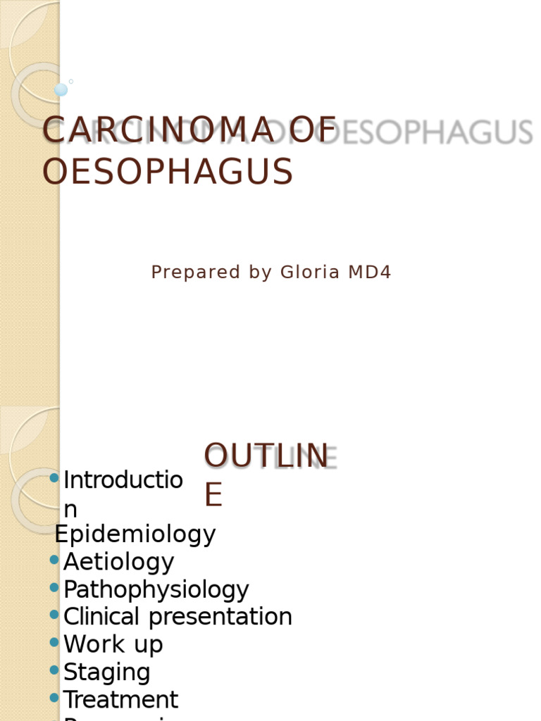 Carcinoma of Oesophagus | PDF | Esophageal Cancer | Esophagus