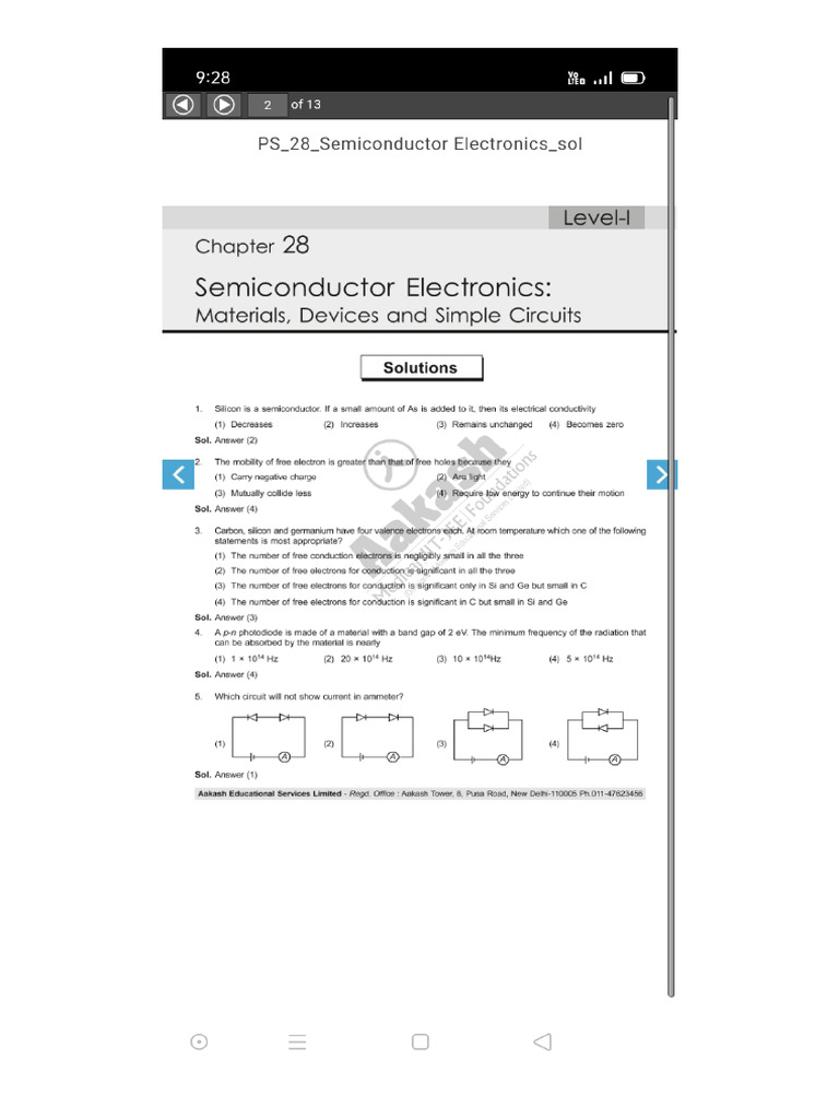 Semiconductor Electronics | PDF