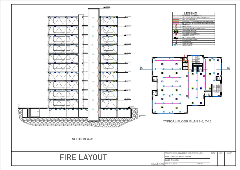 Bs Fire Layout-2Model | PDF | Fire Sprinkler System | Safety