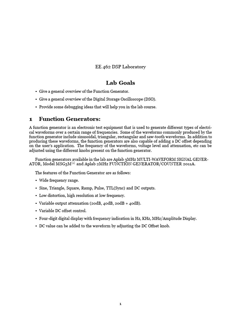 Lab0 Material Spring 2024 | PDF | Amplitude | Electronics