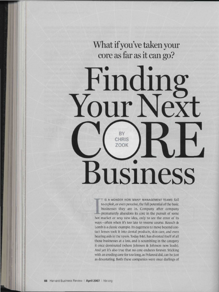 Finding Your Next Core Business | PDF