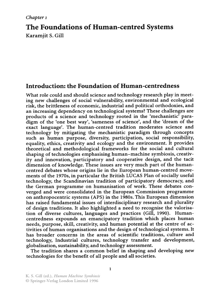The Foundations of Human-Centred Systems | PDF | Human–Computer ...