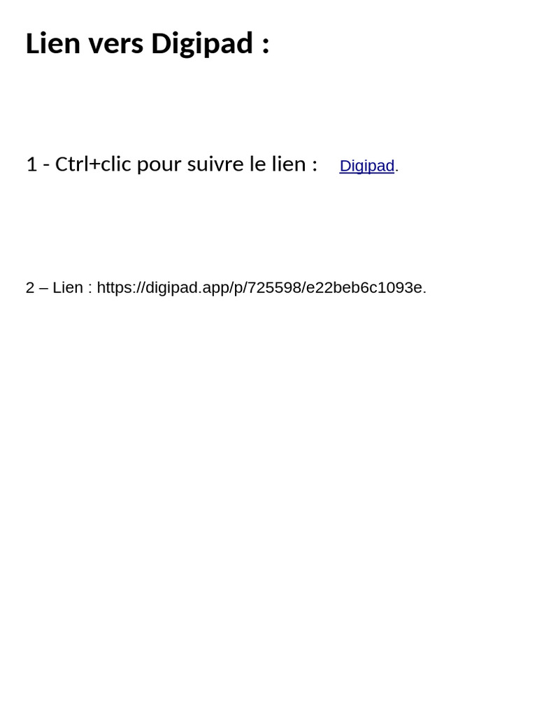 Lien Digipad | PDF