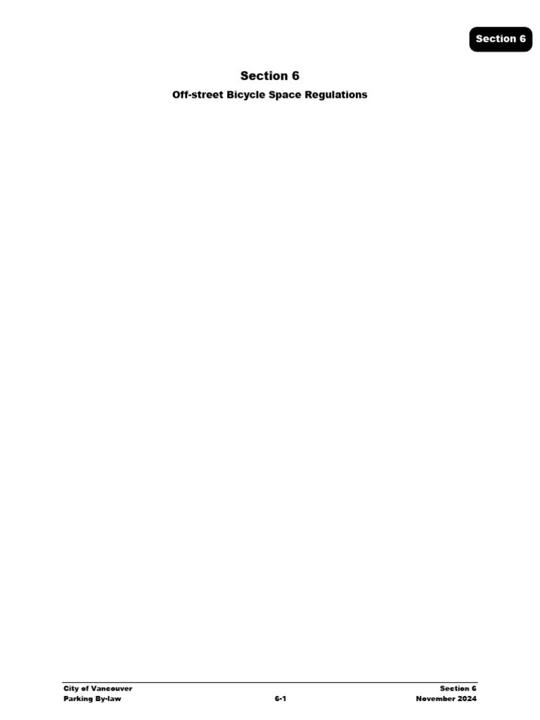City of Vancouver Parking Bylaw Section 6 | PDF | Door | Stairs