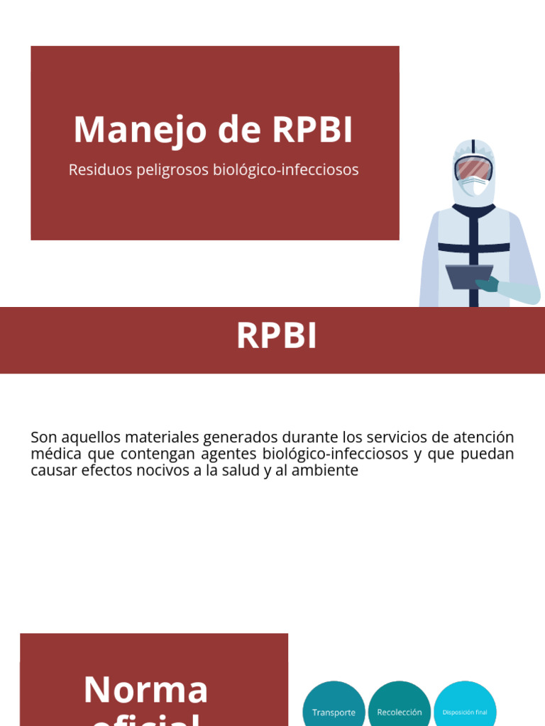 Manejo RPBI | PDF | Residuos | Residuos peligrosos