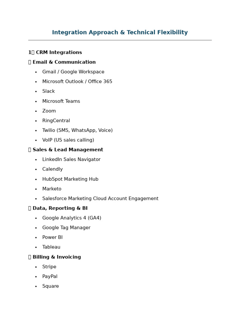 Integration Scope & Approach | PDF | Online Services | Information ...