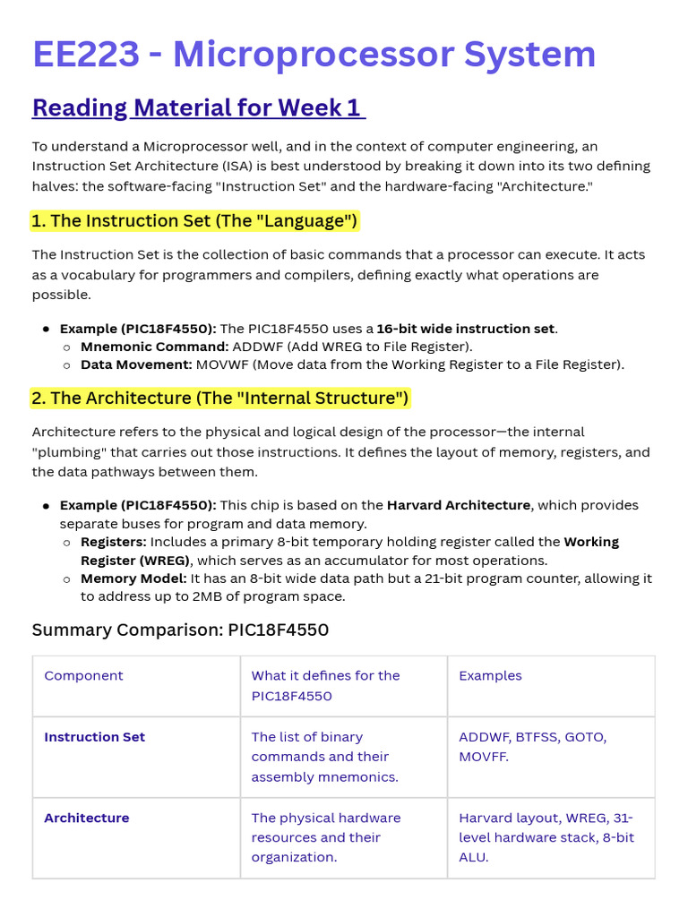EE223 - Reading Material Week One v2 | PDF