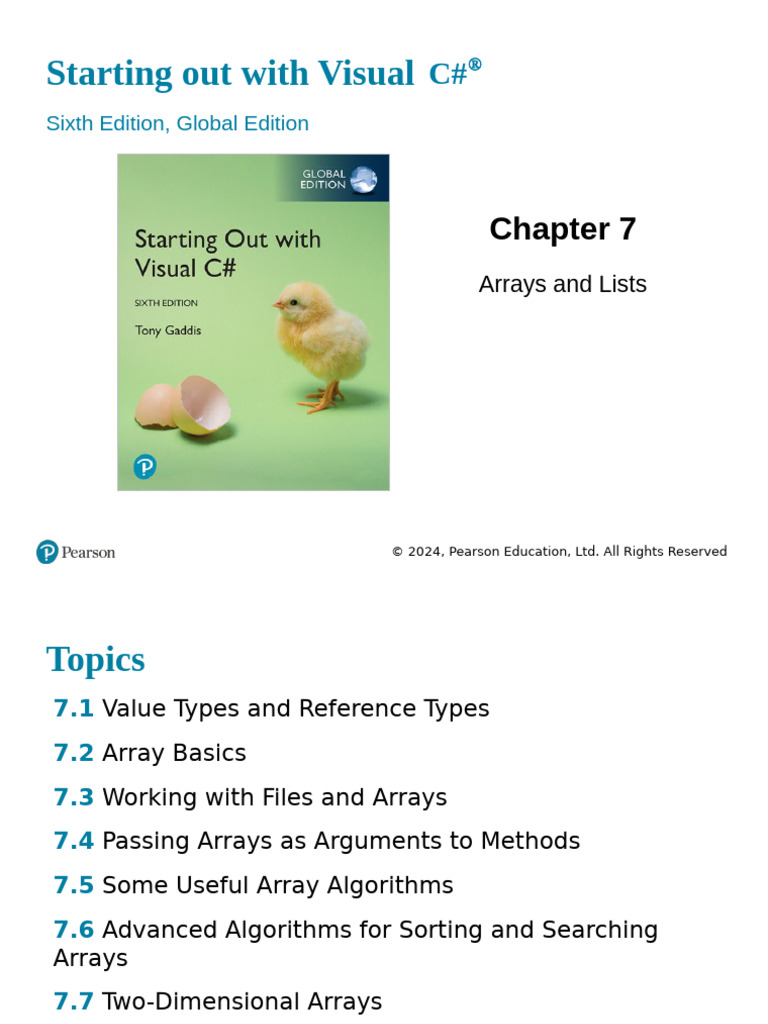 Chapter 07 Gaddis CSharp 6e | PDF | Variable (Computer Science) | C ...