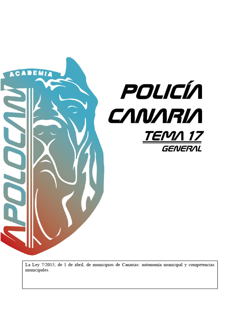 CGPC General Tema 17 1 | PDF | Islas Canarias | Derechos de autor
