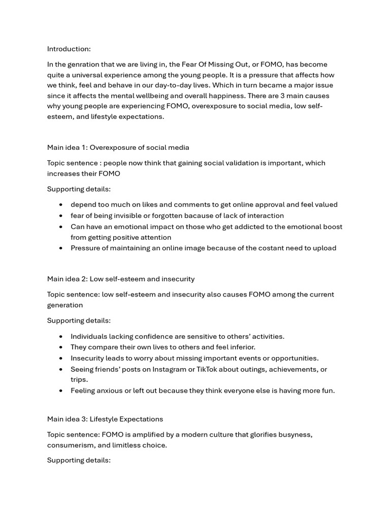English Essay (Draft) | PDF | Self Esteem | Mental Health