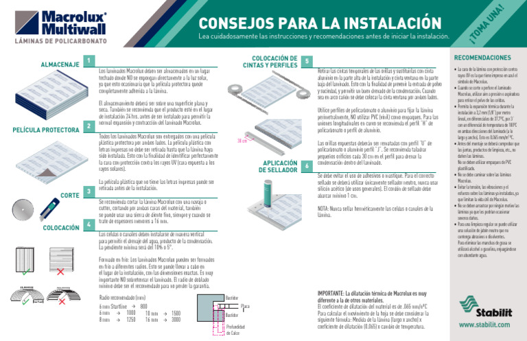 Macrolux Multiwall Guia de Instalacion 2025 | PDF