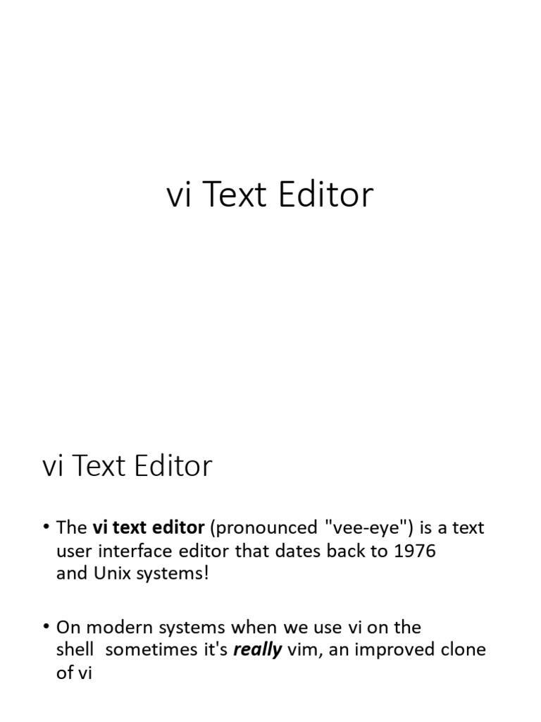 Vi Text Editor | PDF | Software | Computing