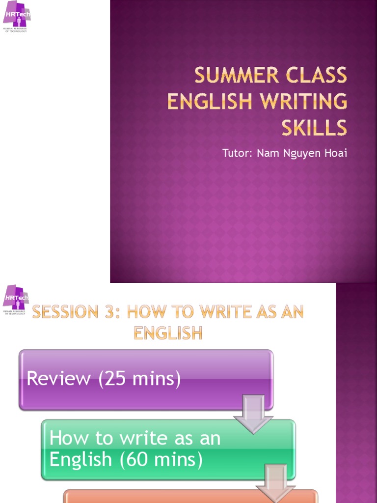 (HRTECH - VN) English Writing Tips Session 2 | PDF | Linguistics | Unrest
