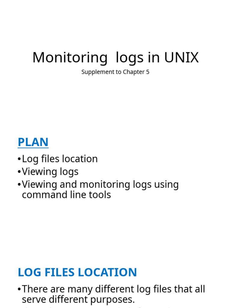 Monitoring Logs in UNIX | PDF