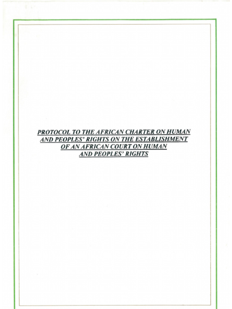 2 Protocol To The African Charter On Human and Peoples Rights On The ...