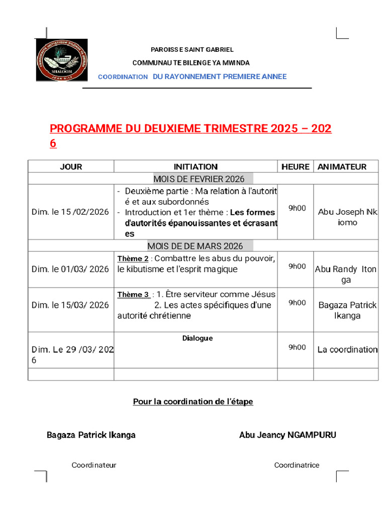 Programme Du 2 me Trimestre 2025 2026 R1 Phoenix PDF