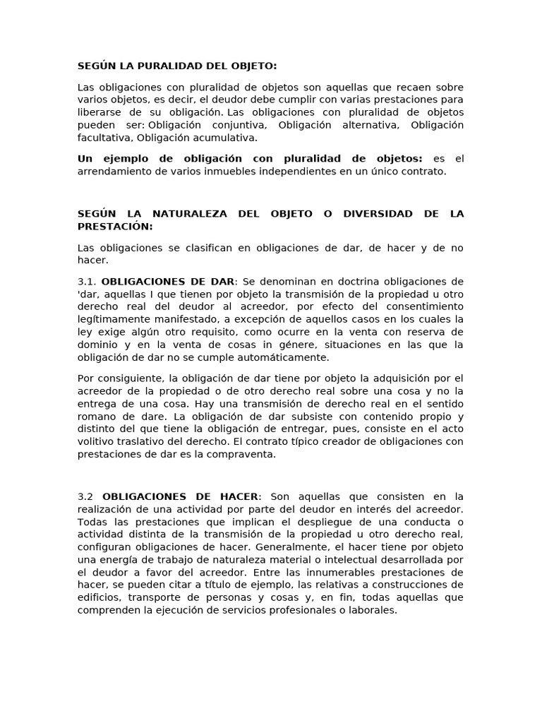 TEMA N° 01 02 y 03 - OBLIGACIONES | PDF | Pagos