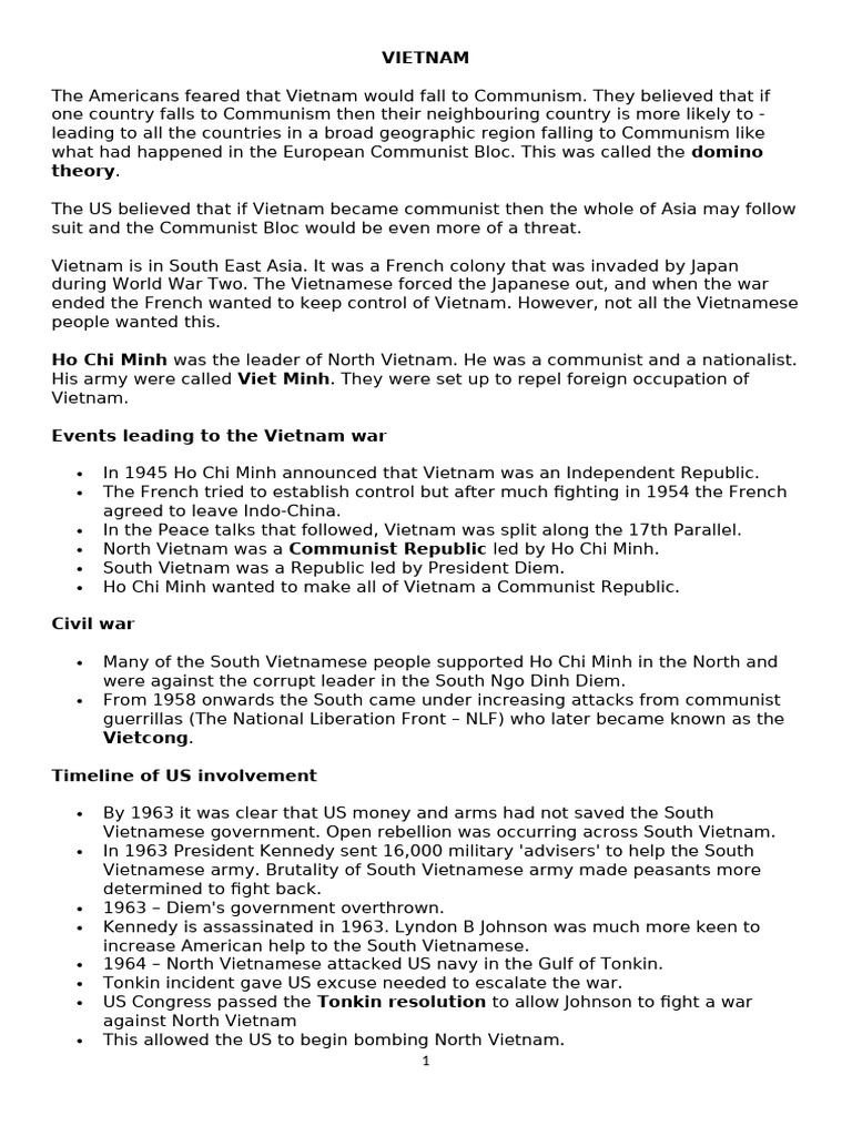 Vietnam | PDF | Viet Cong | South Vietnam