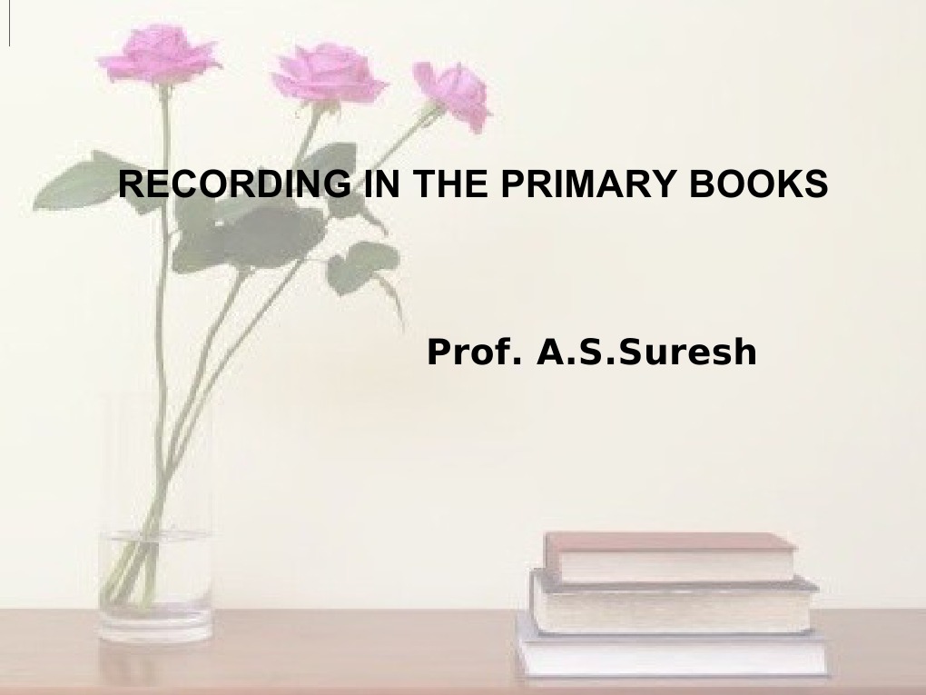 Primary Books of Accounts PDF Debits And Credits Financial
