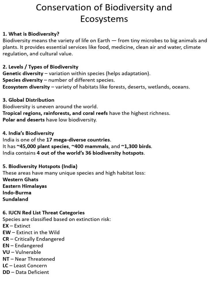 Conservation of Biodiversity | PDF | Biodiversity | Conservation Biology