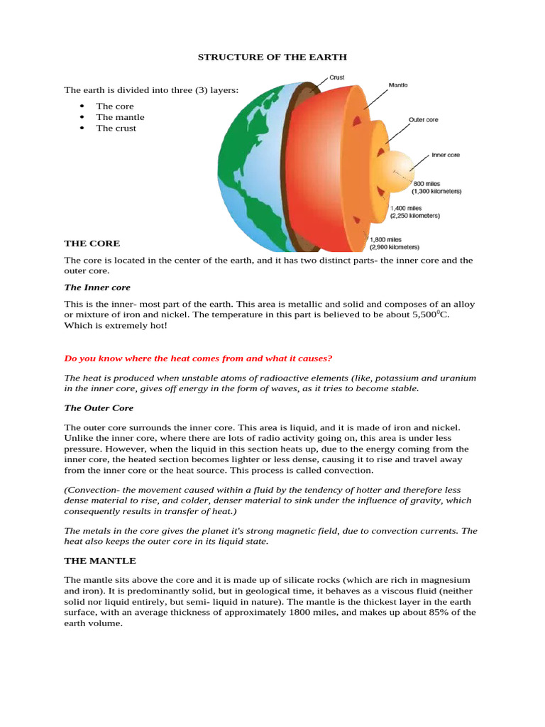 Structure of The Earth 3 | PDF | Crust (Geology) | Rock (Geology)