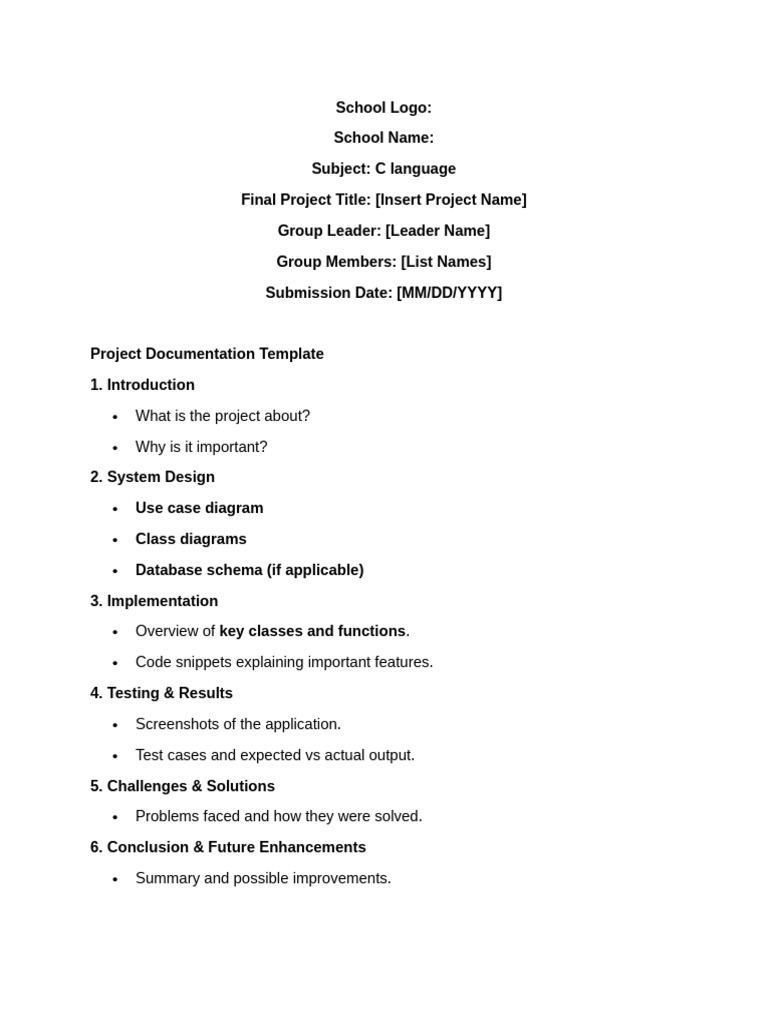 Final Project Documentation and Criteri in C Langauge | PDF