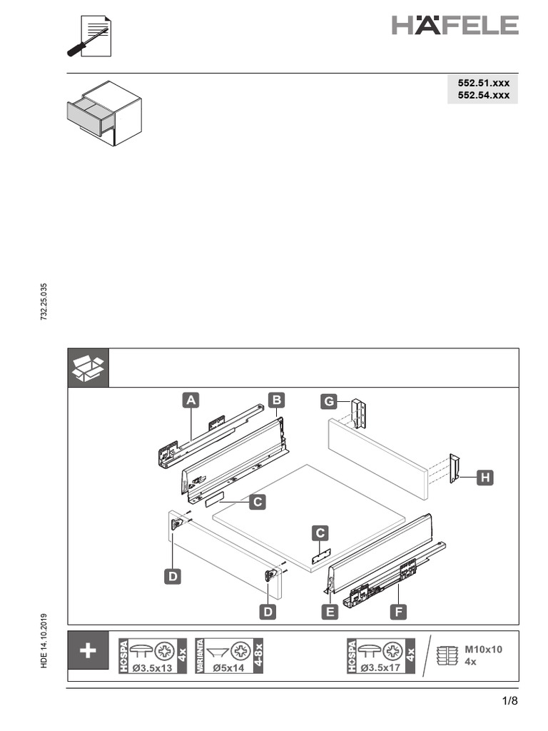 Häfele Matrix Box S Instalacion | PDF