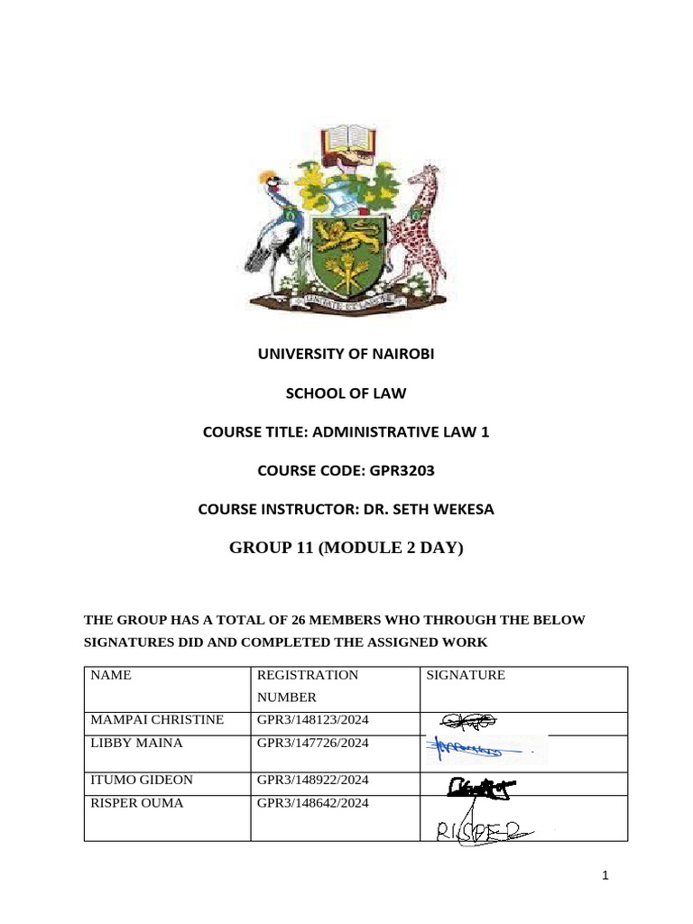 Group 11 Admin Law Assign Final Copy | PDF | Governance | Constitution