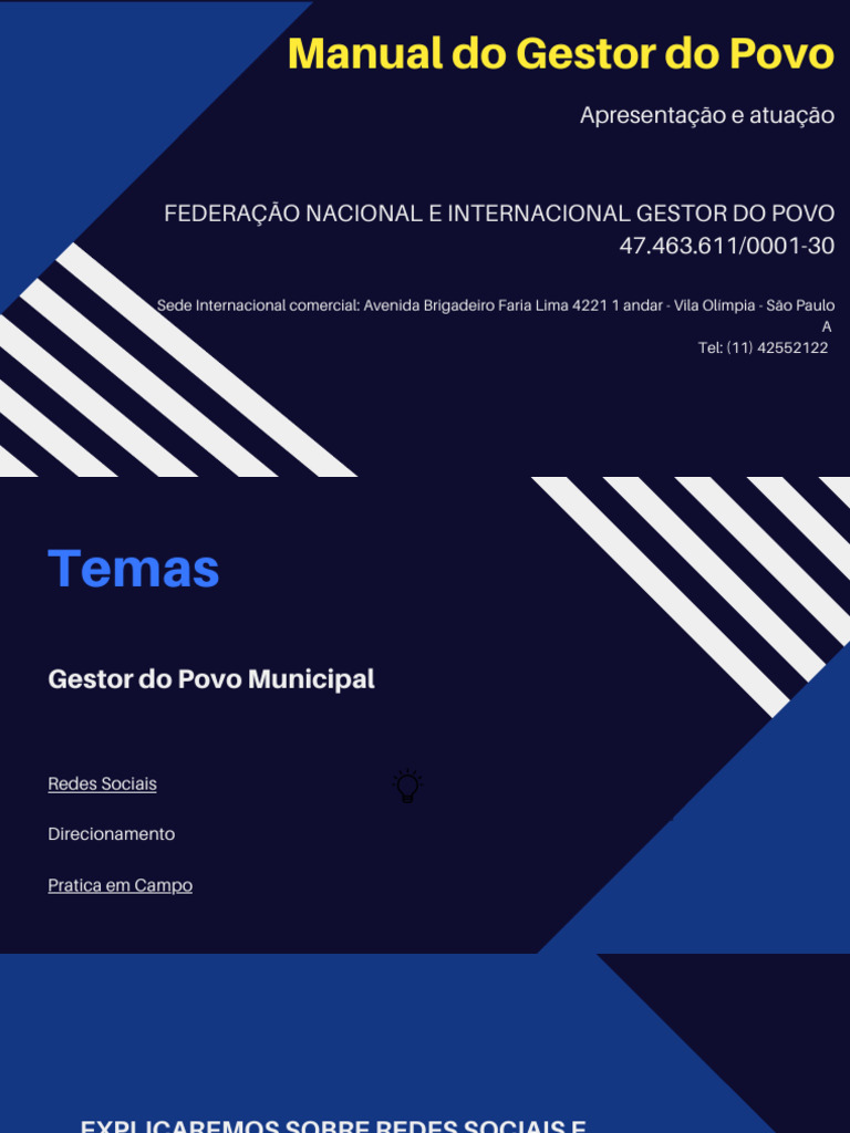 Manual Do Gestor Do Povo | PDF