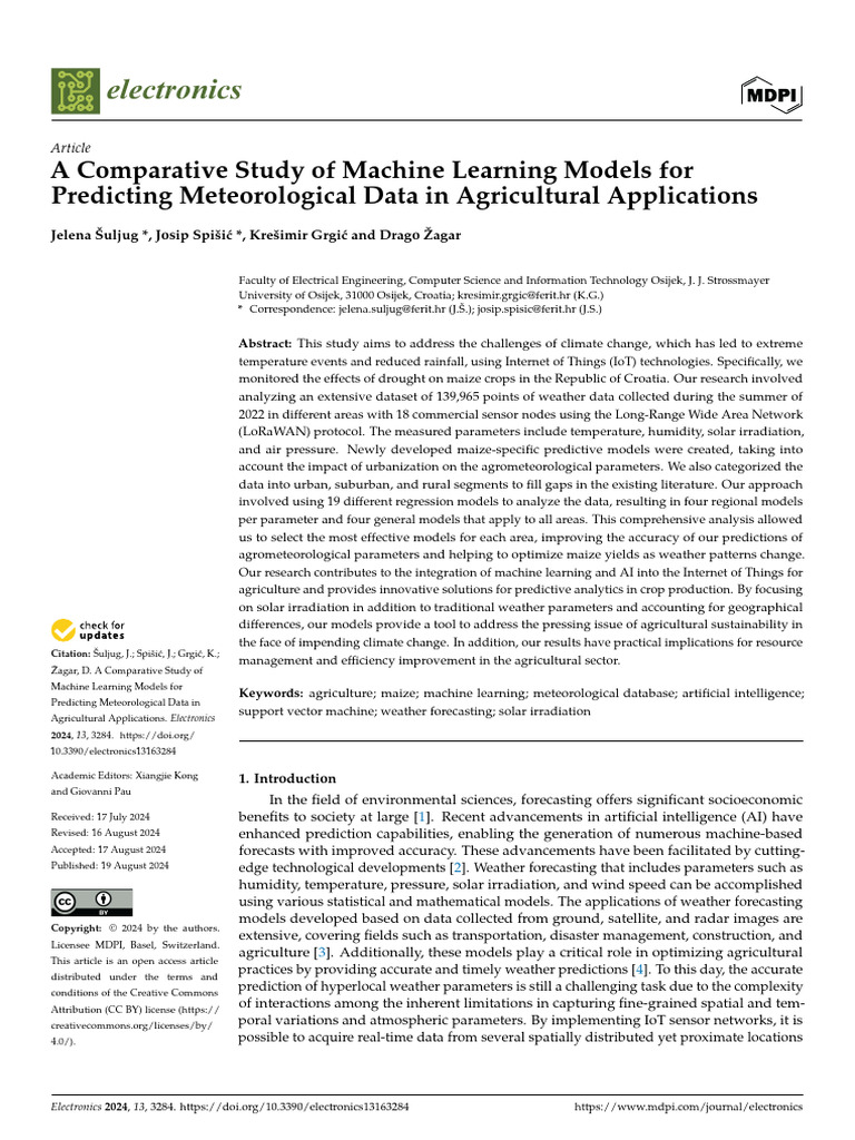 Electronics 13 03284 | PDF | Machine Learning | Support Vector Machine