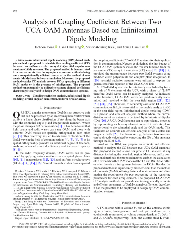 R18 Analysis of Coupling Coefficient Between Two | PDF | Antenna (Radio ...