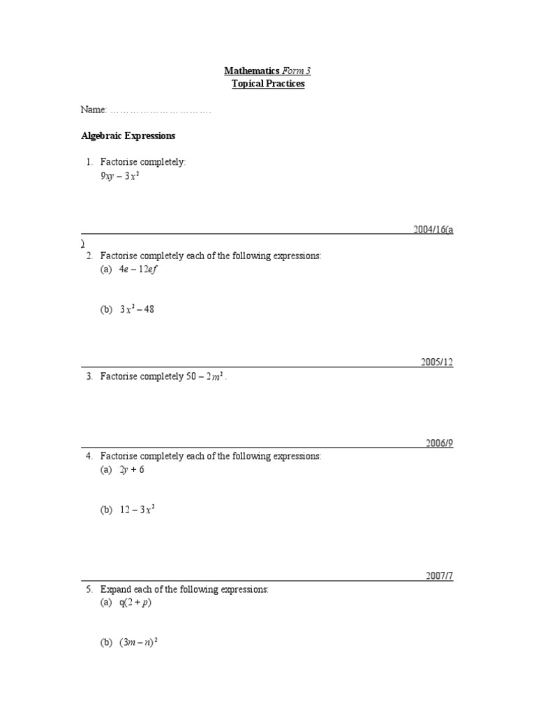 Maths Topical 1 | PDF | Teaching Methods & Materials | Science ...