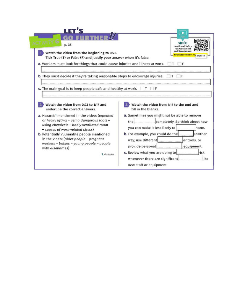 Activity G Lets Go Further | PDF