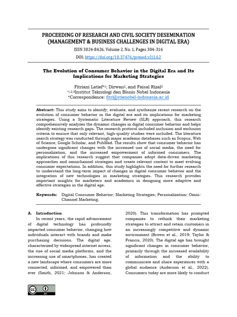 The Evolution of Consumer Behavior in The Digital | PDF | Consumer ...