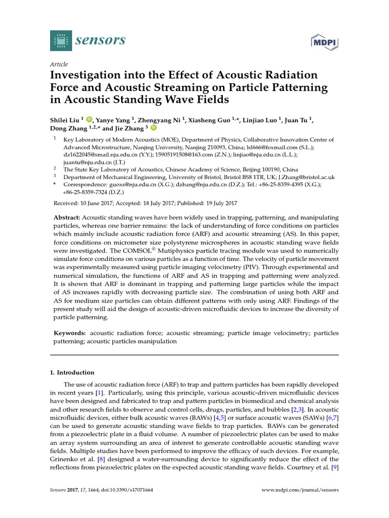 Investigation Into the Effect of Acoustic Radiation | PDF | Wavelength ...