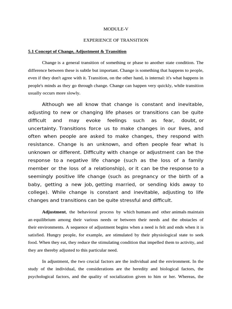 MODULE 5 | PDF | Adolescence | Psychological Resilience