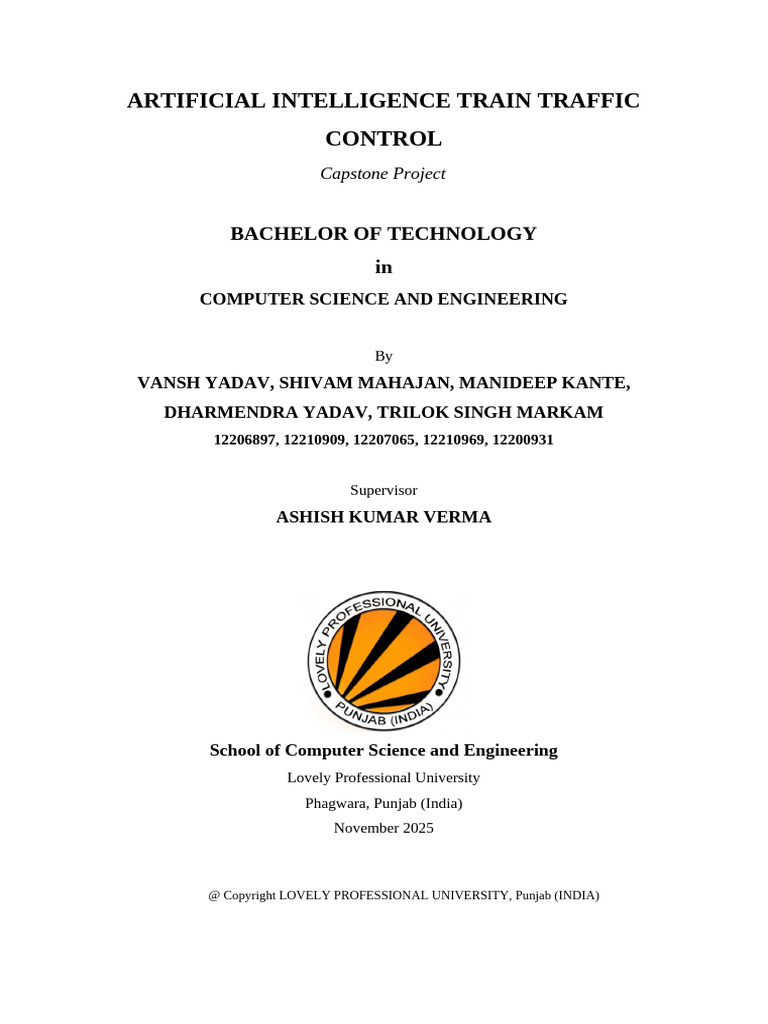 Capstone Report | PDF | Internet Of Things | Artificial Intelligence