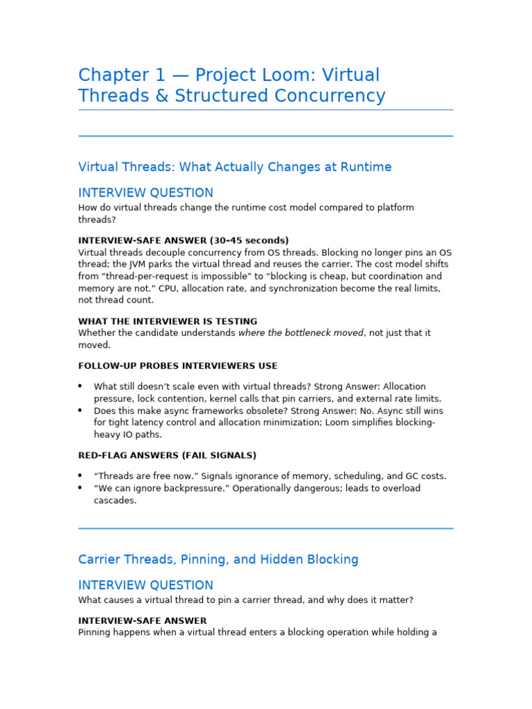 2 Project Loom Virtual Threads Structured Concurrency Interview ...