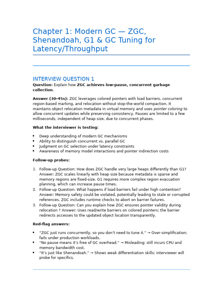 5 Modern GC ZGC Shenandoah G1 GC Tuning For Latency Throughput ...