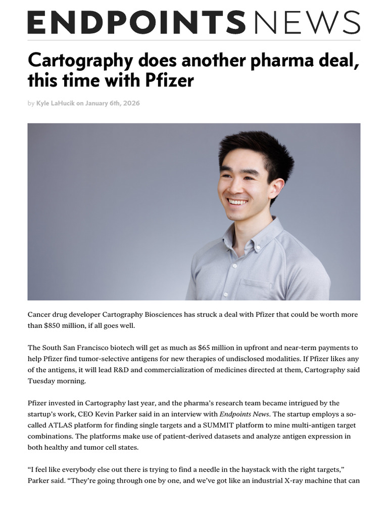 Cartography Does Another Pharma Deal, This Time With Pfizer: by Kyle ...