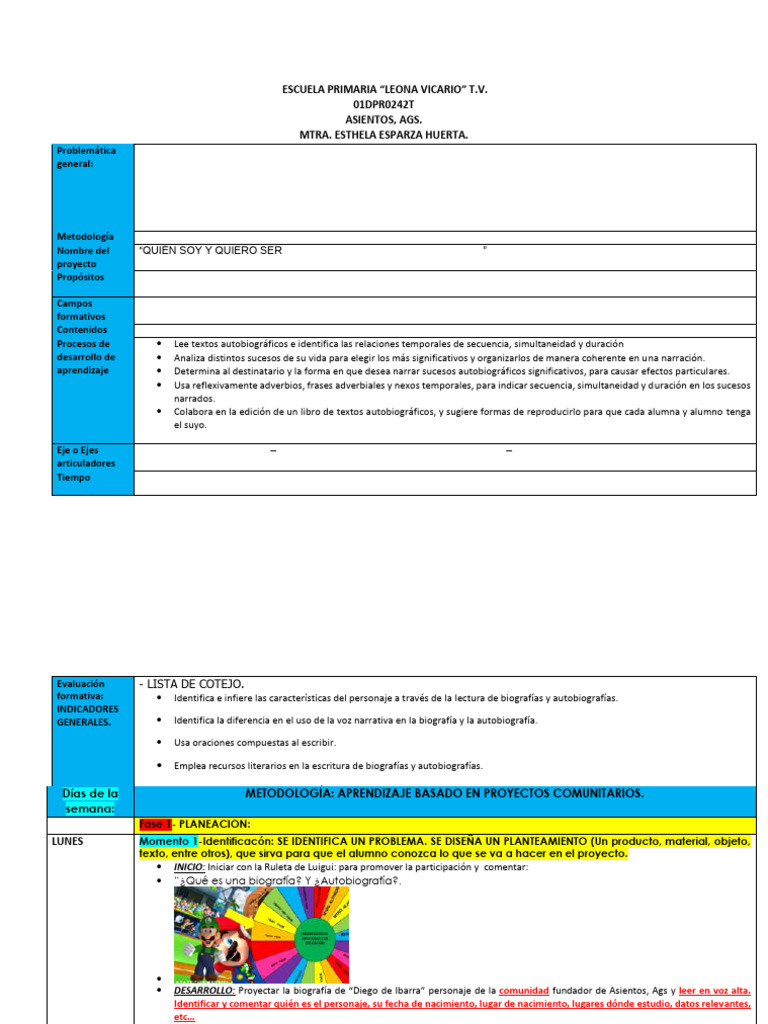Aprendizaje Basado en Proyectos Comunitarios | PDF | Narración ...