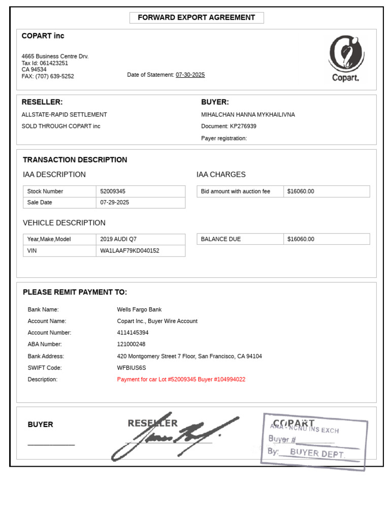 Invoice 52009345 104994022 4650 | PDF