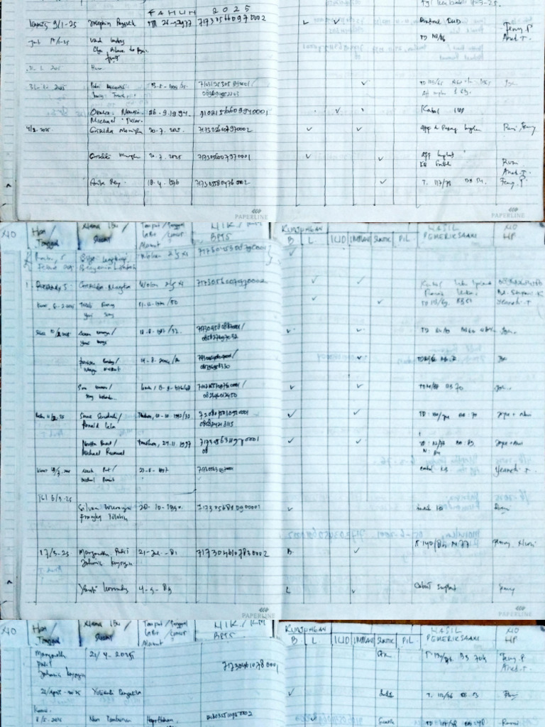 Laporan Register KB Tahun 2025 | PDF