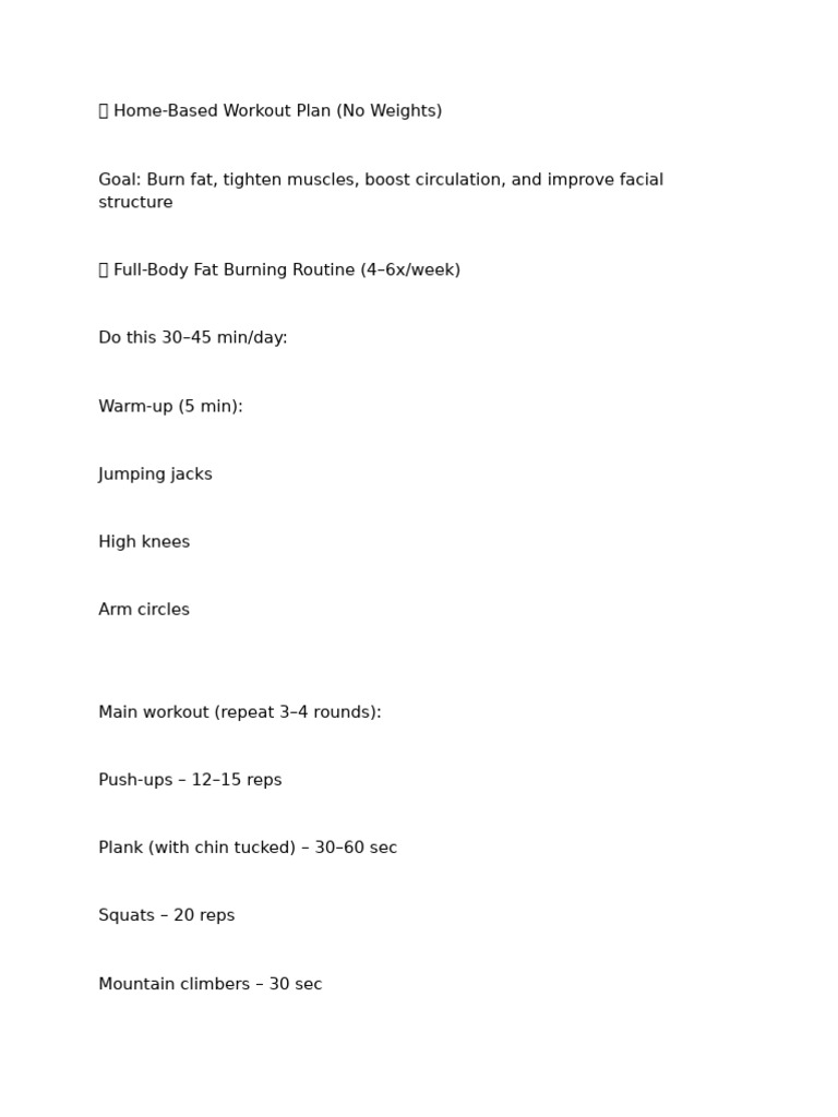 Workout | PDF