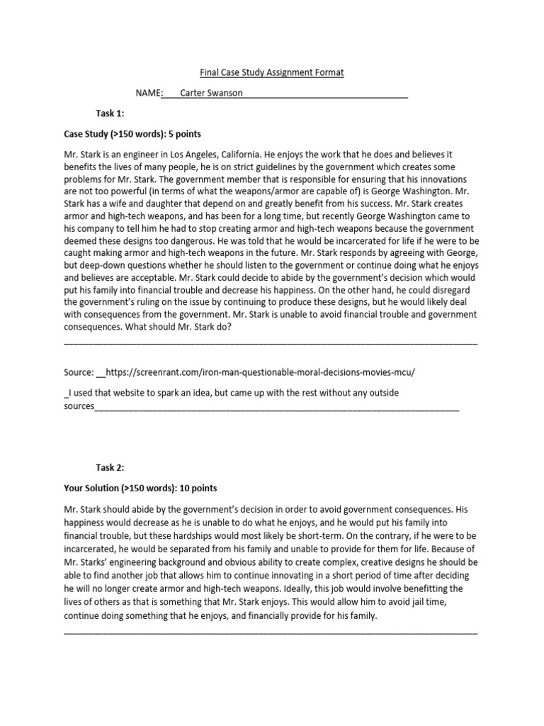 Final Case Study Assignment Final Draft PDF | PDF | Virtue | Happiness