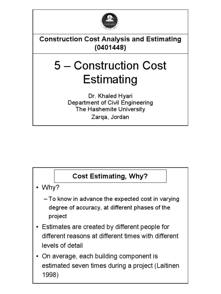 Construction Cost Estimating Guide | PDF | Construction Management ...
