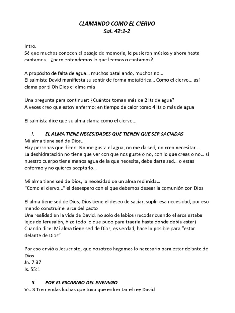 CLAMANDO COMO EL CIERVO | PDF