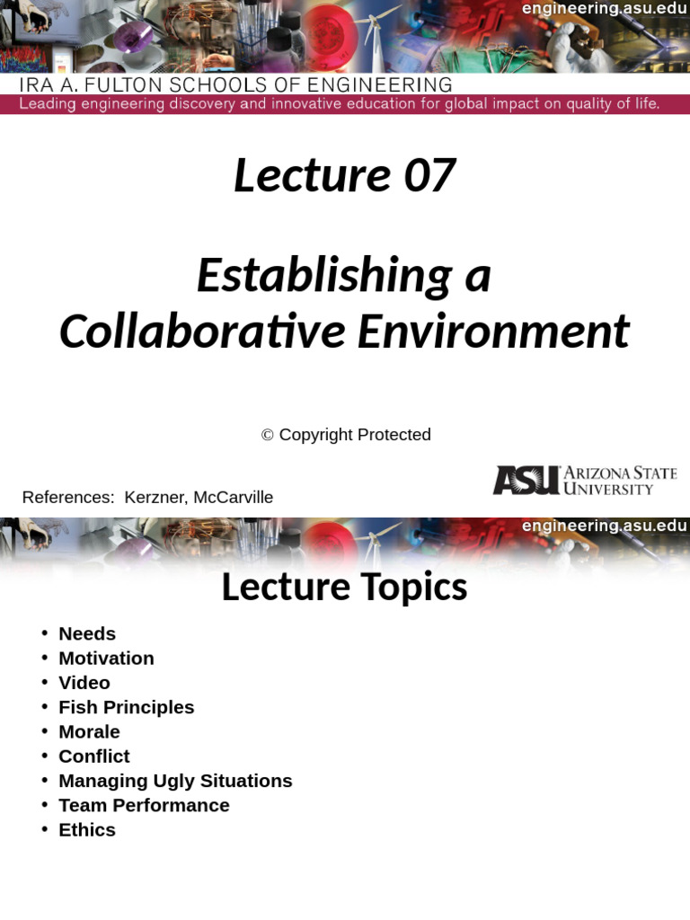 Lecture 07dm Collaberative Project Environment | PDF | Motivation ...