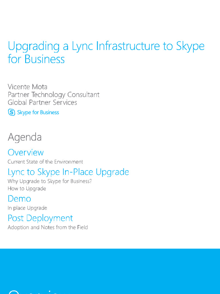 M3-Upgrading a Lync Infrastructure to Skype for Business | PDF ...