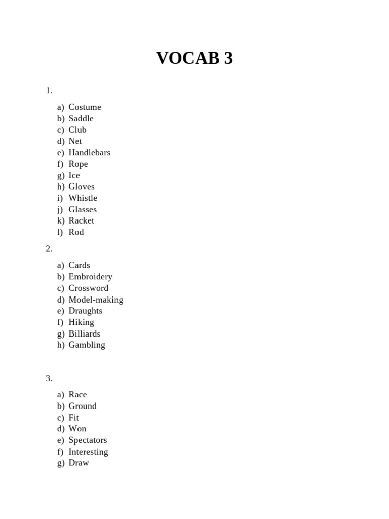 VOCAB 3 | PDF